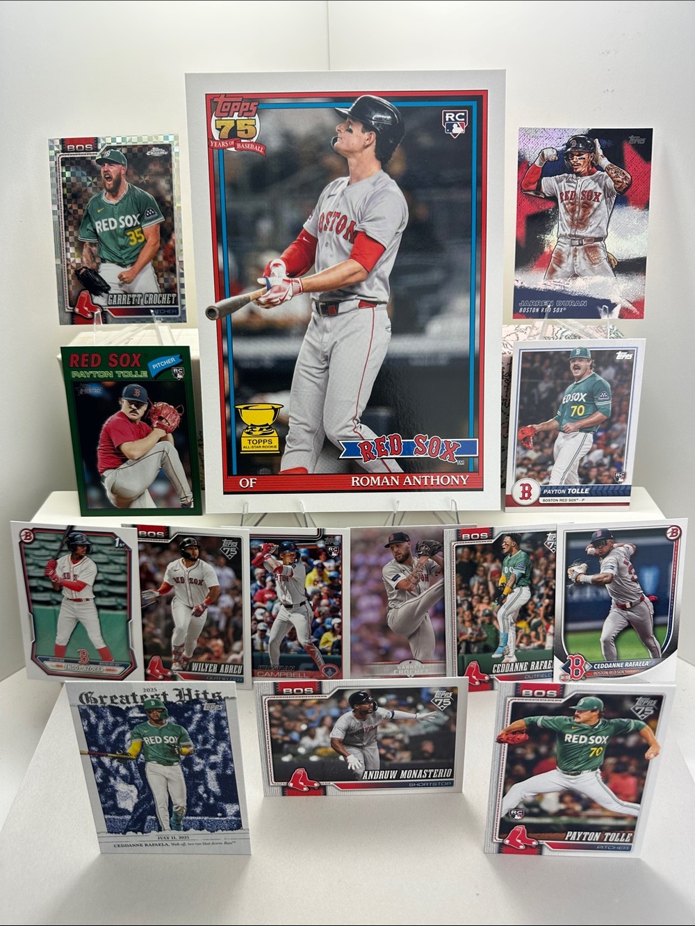 Roman Anthony Jumbo Rookie + Tolle Rookies/Rafaela/Crochet Xfractor Red Sox